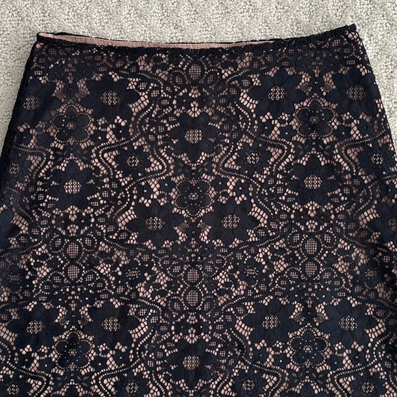 For Love & Lemons Rosemary Floral Lace Mini Skirt Black/Tan M Whimsigoth Sexy - Picture 4 of 14